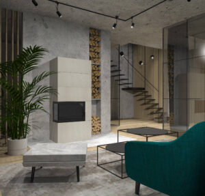 Soojustsalvestav kamina väliskest Unico Fusion D2B