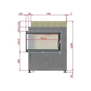 Ahjukolle Brula Tüüp D+ nurgaga (süvistatav)