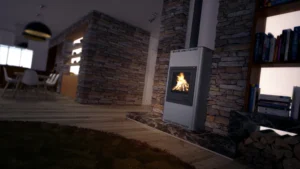 Keskküttekamin Flamingo Aquaflam 17